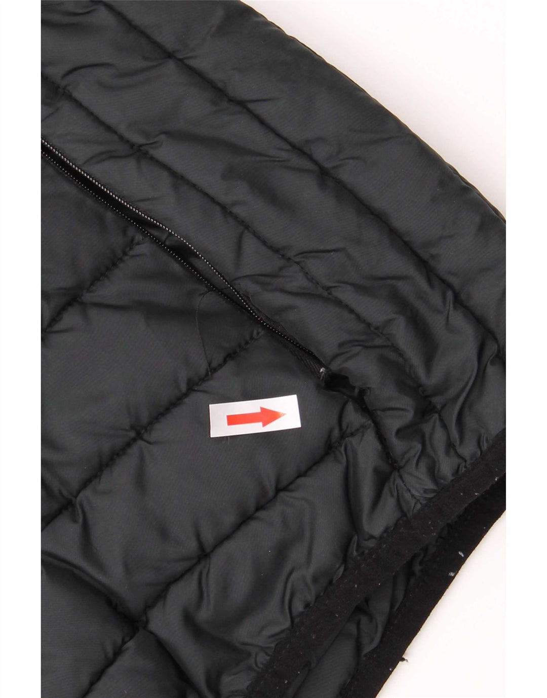 Ellesse Wattierte Damenjacke mit Kapuze, UK 24 4XL, schwarzes Polyester
