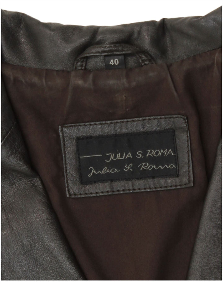 Julia S. Roma Damen 2-Knopf-Blazerjacke IT 40 Small Brown
