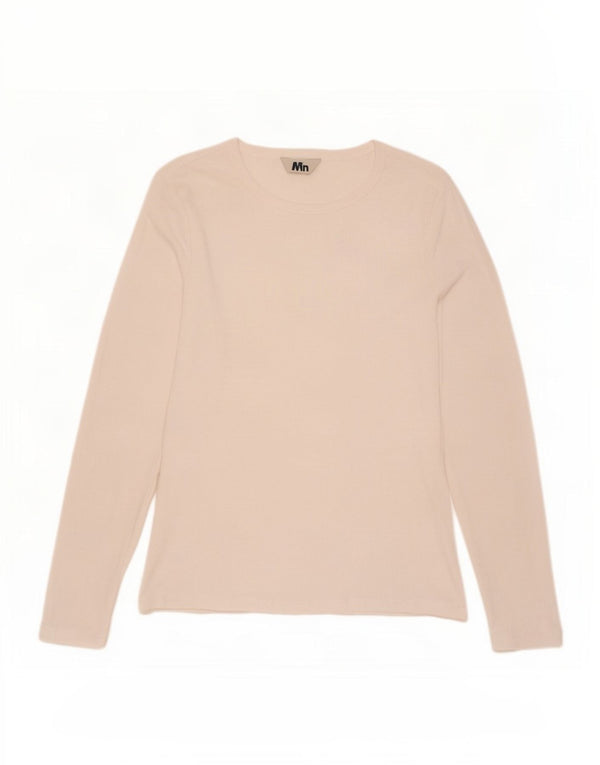 Marks & Spencer Damen Top Langarm UK 16 Large Weiße Baumwolle