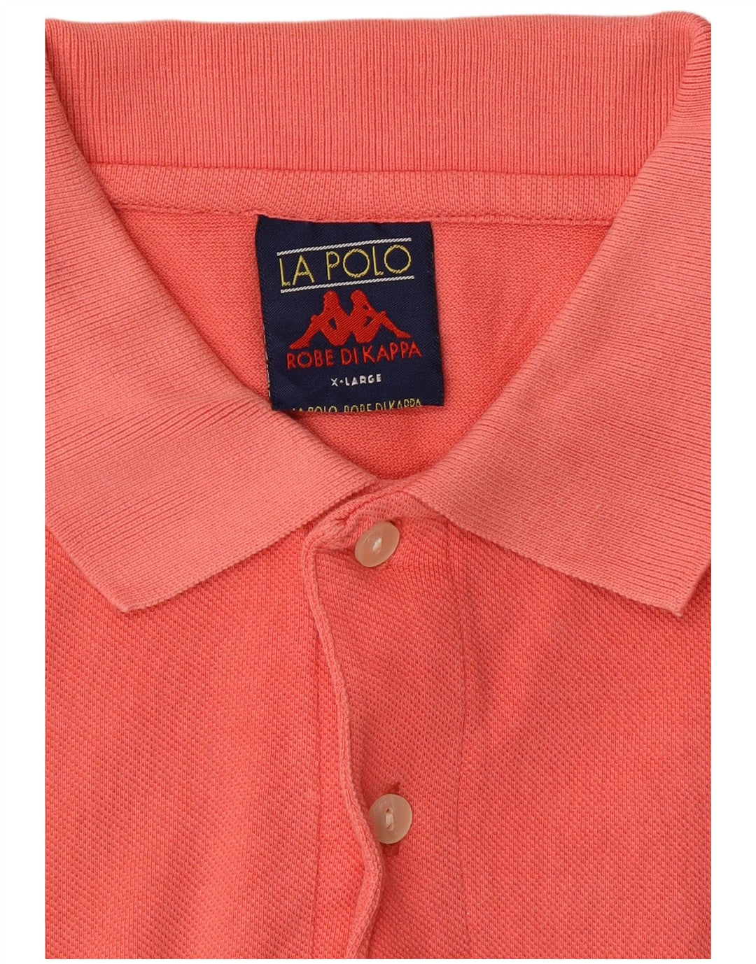 KAPPA Herren Langarm-Poloshirt XL Rosa Baumwolle