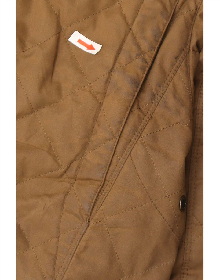 Massimo Dutti Herren-Utility-Jacke, UK 40, großes braunes Nylon