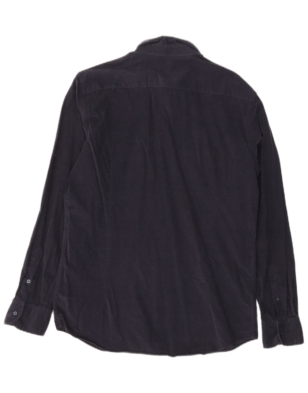 Massimo Dutti Herren-Cordhemd, große marineblaue Baumwolle