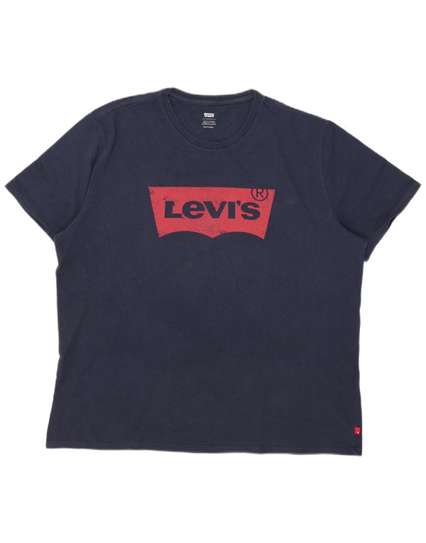 Levi's Mens Graphic T-Shirt Top 2XL Navy Blue Cotton