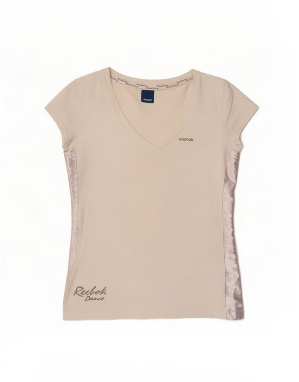 Reebok Damen Graphic T-Shirt Top IT 44 Medium Weiß