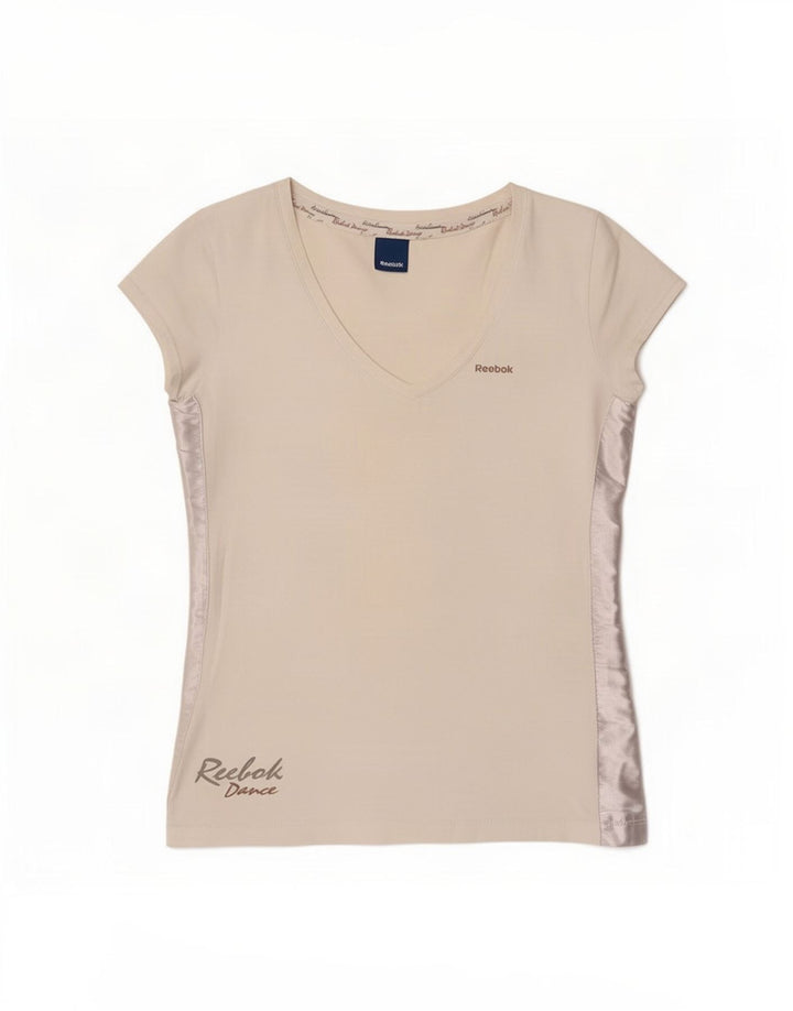 Reebok Damen Graphic T-Shirt Top IT 44 Medium Weiß