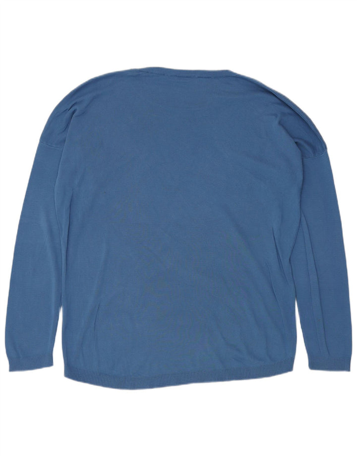 BENETTON Herren-Pullover mit Rundhalsausschnitt, XL, Blau