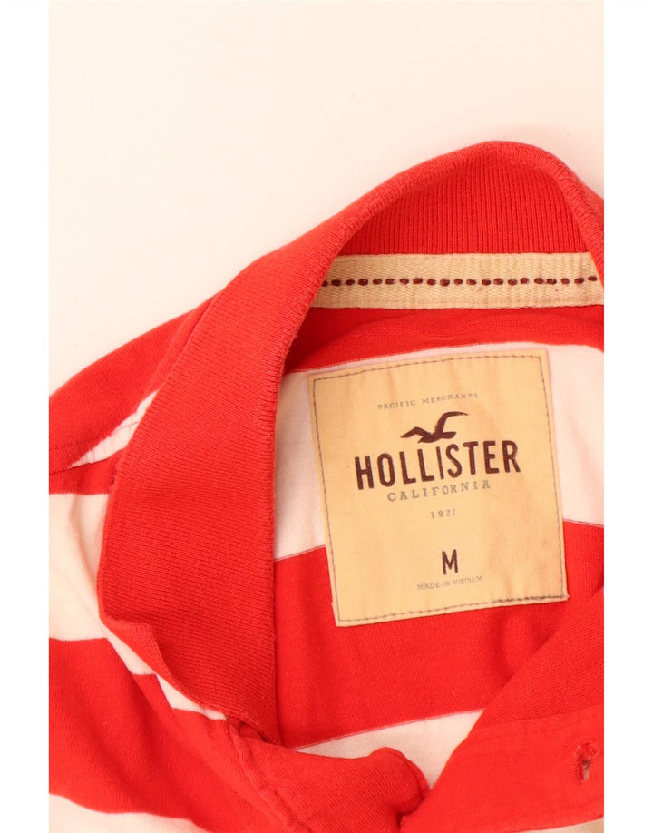 HOLLISTER Herren Poloshirt Mittelrot gestreift