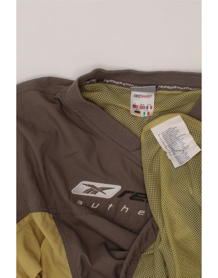 Reebok Jungen Grafik-Pullover-Trainingsanzug-Oberteil, 9–10 Jahre, Grau, Farbblock