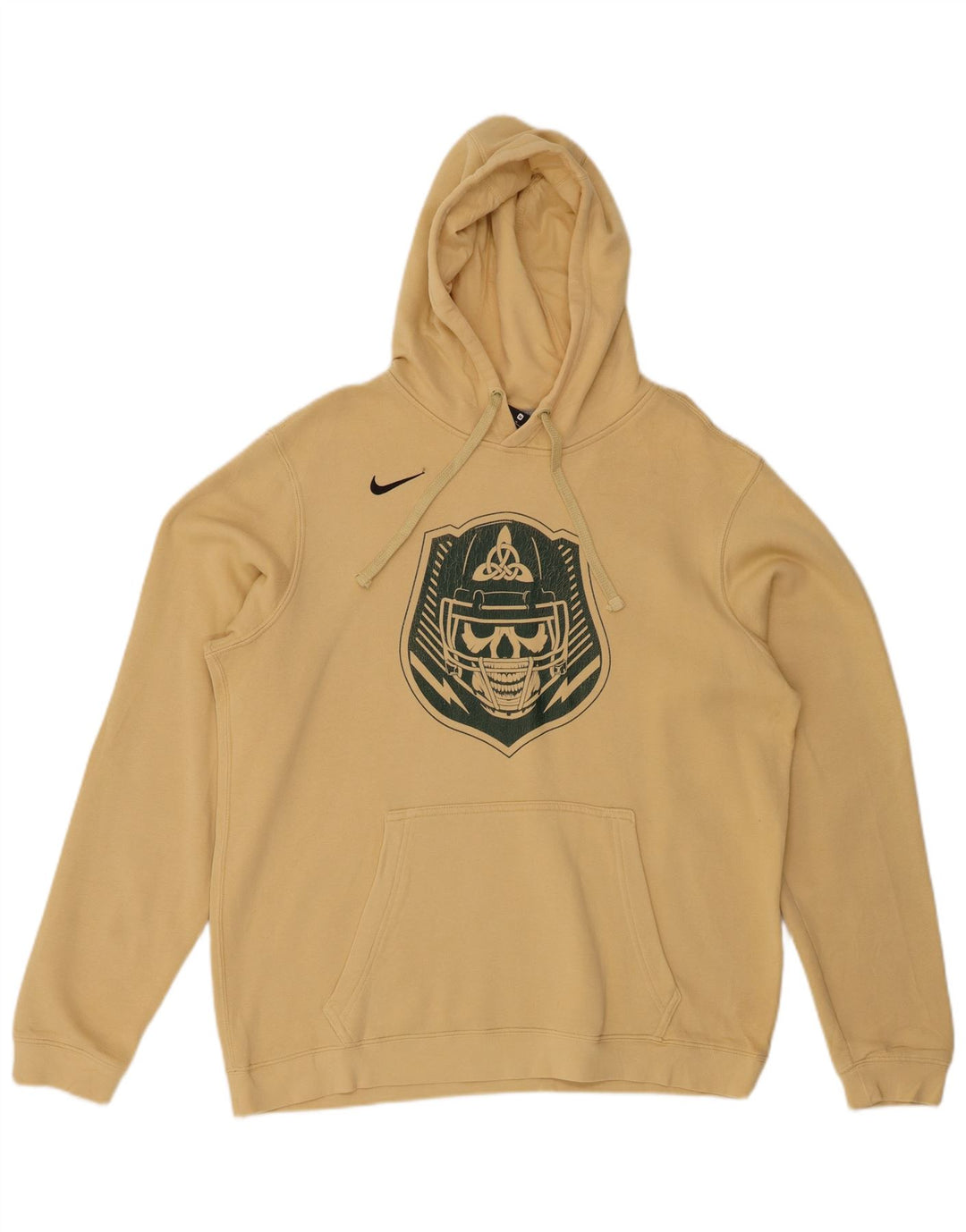 NIKE Herren-Kapuzenpullover mit Grafik, mittelgelbe Baumwolle