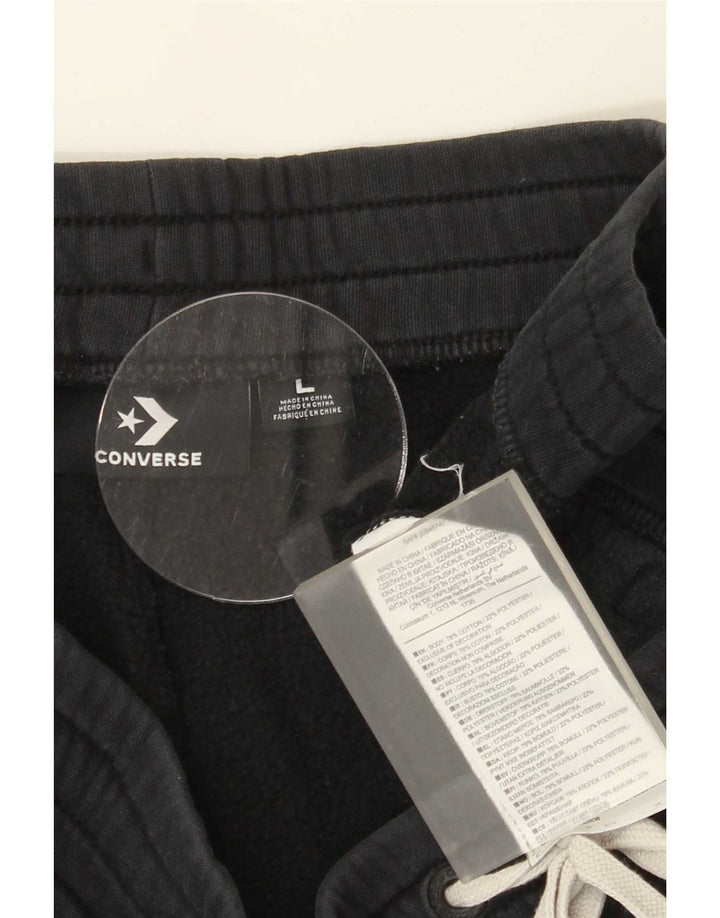 Converse Herren-Sportshorts, groß, aus schwarzer Baumwolle