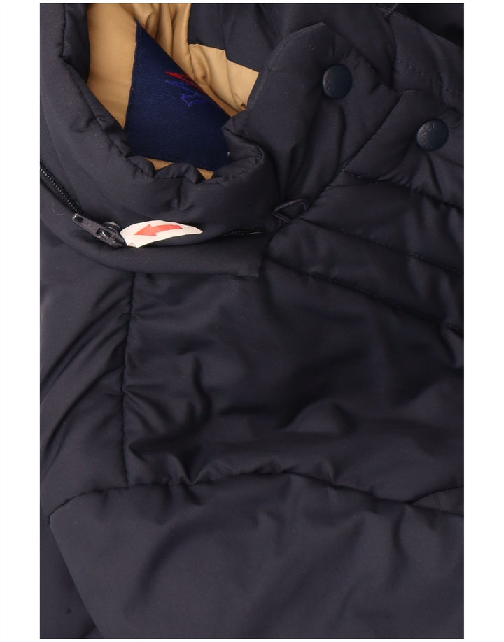 Moncler Wattierter Mantel für Mädchen, 5–6 Jahre, marineblaues Polyester