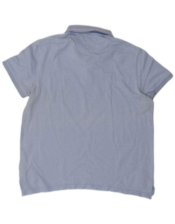 Tommy Hilfiger Herren Slim Fit Poloshirt 2XL Blau Baumwolle