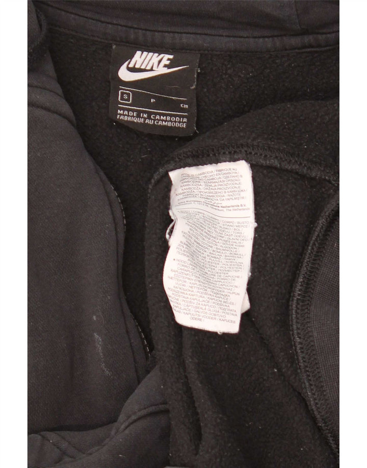 Nike Herren-Kapuzenpullover mit Reißverschluss, Größe S, schwarze Baumwolle