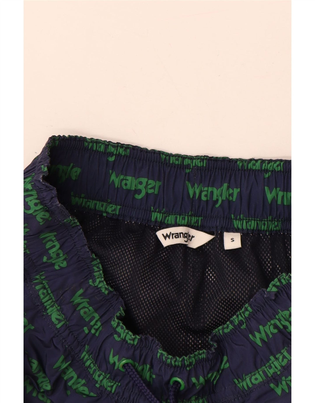 WRANGLER Jungen-Badeshorts mit Grafik, 9–10 Jahre, Größe S, Marineblau, Polyester