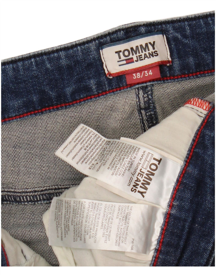 TOMMY HILFIGER Herren Slim Jeans W38 L34 Blaue Baumwolle