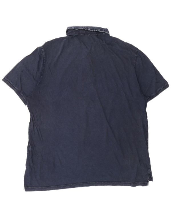 NAPAPIJRI Herren Geographic Poloshirt 3XL Marineblau Baumwolle