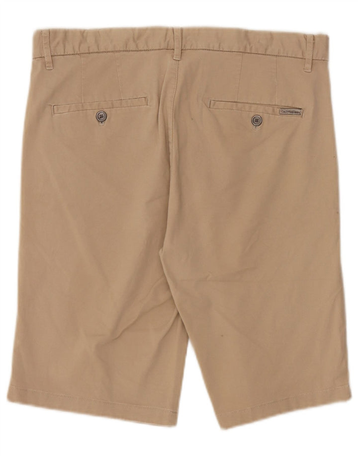 Calvin Klein Herren Chinoshorts W32 Mittelbeige Baumwolle