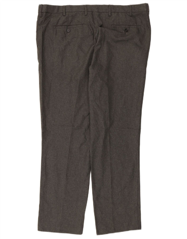 MARKS & SPENCER Herren Slim Fit Chinohose W40 L29 Grau Polyester