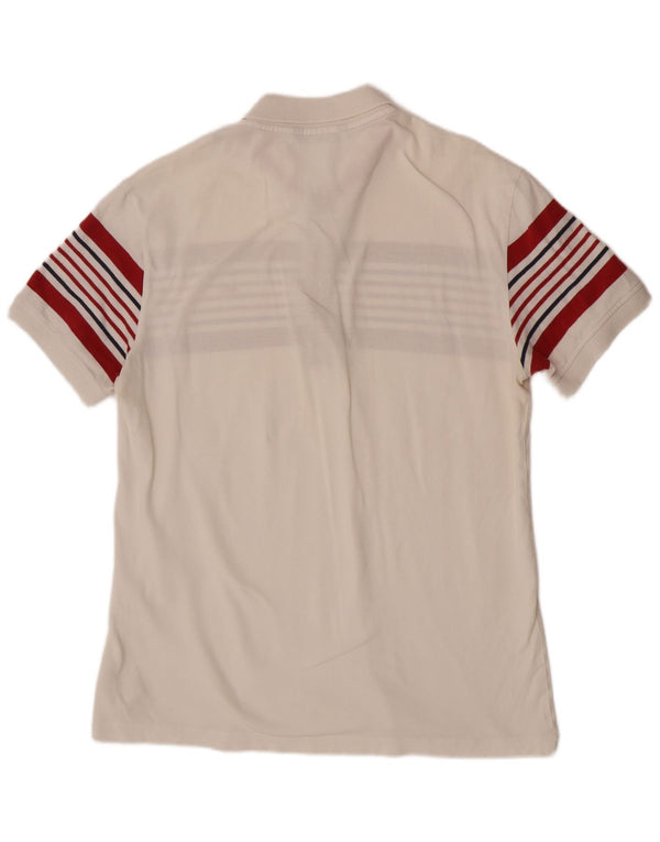 Gas Herren Poloshirt XL weiß gestreift aus Baumwolle