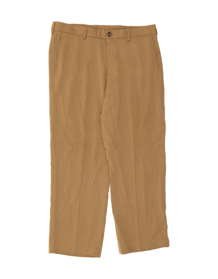 IZOD Mens Straight Chino Trousers W36 L29 Beige Polyester Vintage Izod and Second-Hand Izod from Messina Hembry 