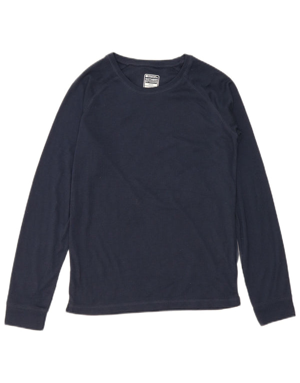 Mountain Warehouse Jungen-Oberteil, langärmlig, 12–13 Jahre, marineblaues Polyester