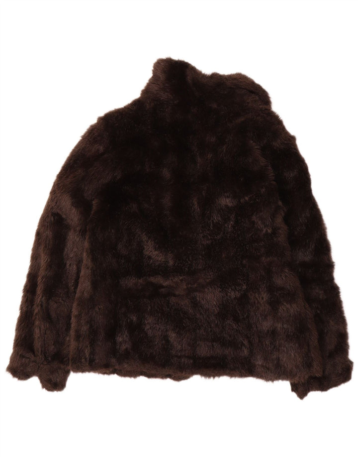 Marno Nerz Damen Kunstpelzjacke UK 14 Mittelbraun Modacryl