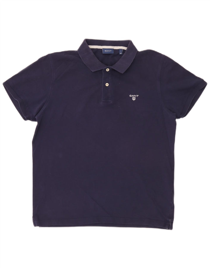 Gant Herren-Poloshirt, groß, marineblau, Baumwolle