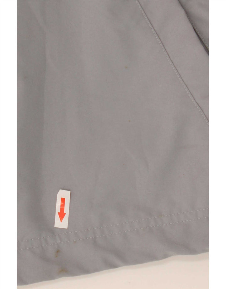 Nike Herren-Trainingsanzugoberteil, UK-Größe 41/43, großes graues Colourblock-Polyester