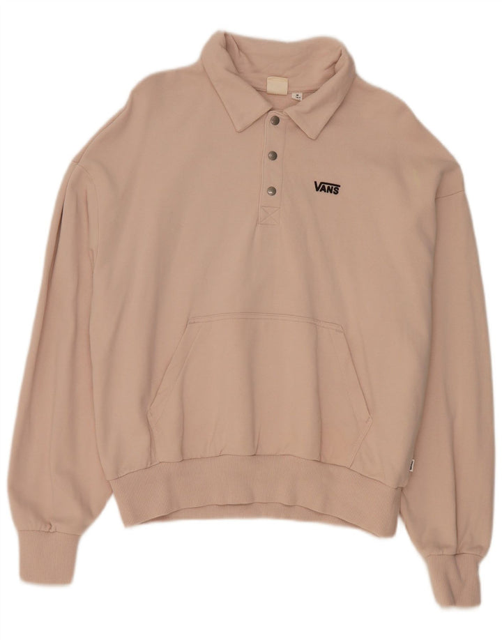 Vans Herren-Sweatshirt mit Rollkragen, Mittelrosa, Baumwolle