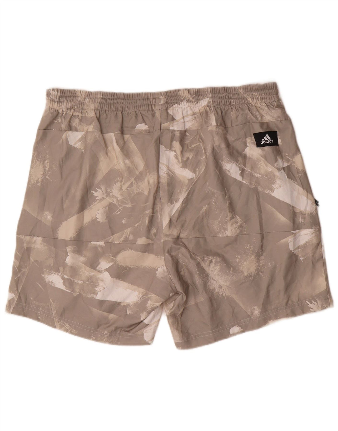 Adidas Herren-Sportshorts, großes graues Batik-Polyester