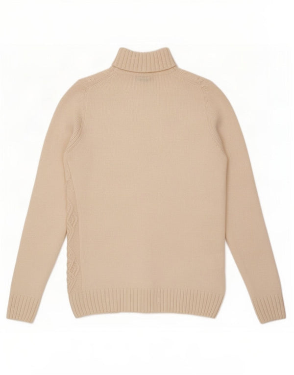 Navigare Herren-Pullover mit Rollkragen, mittelgroß, cremefarbene Wolle
