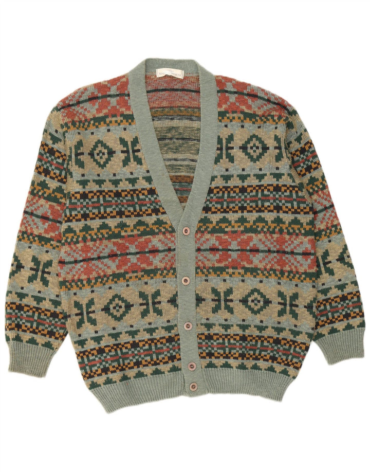 Marks & Spencer Herren-Strickjacke, mittelgroß, mehrfarbig, Fair Isle