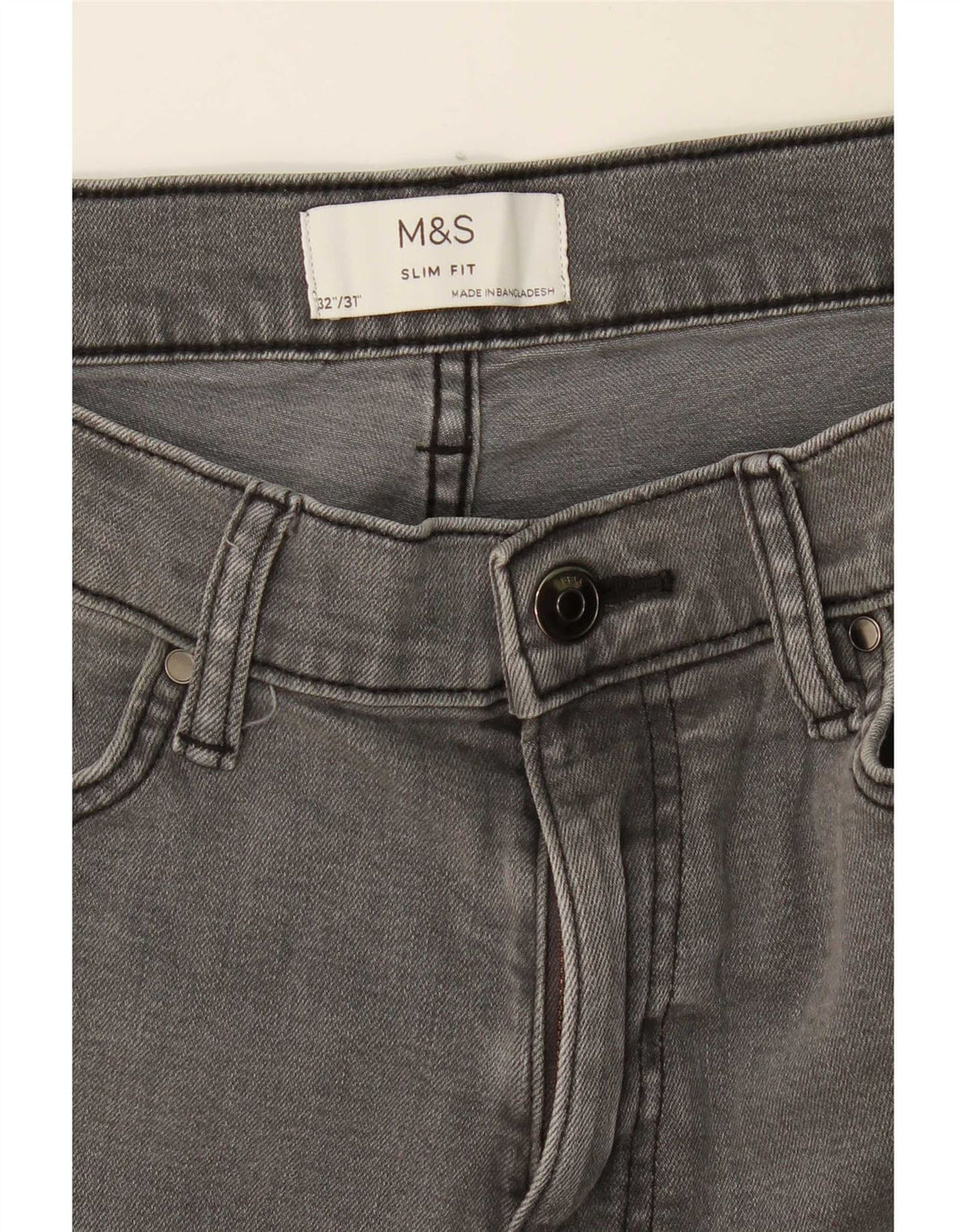 Marks & Spencer Herren Slim Jeans W32 L31 Grau
