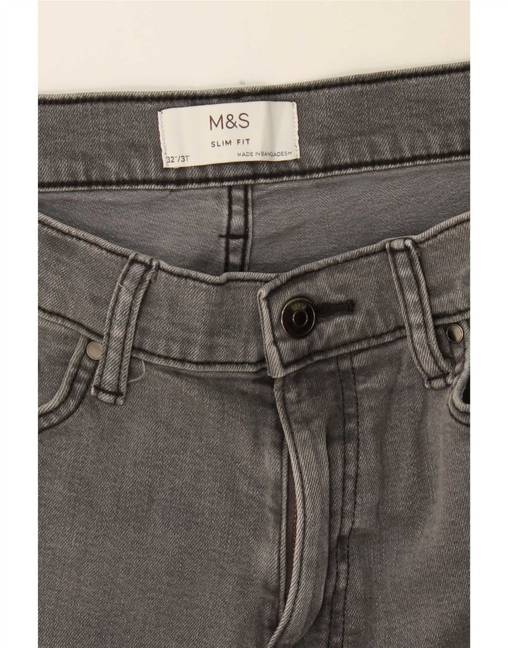 Marks & Spencer Herren Slim Jeans W32 L31 Grau