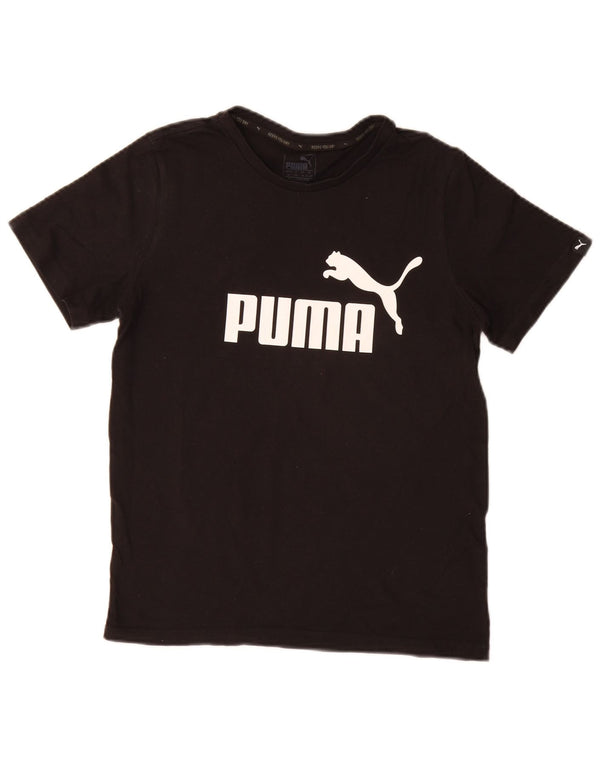 PUMA Jungen Graphic T-Shirt Top 11–12 Jahre, schwarze Baumwolle