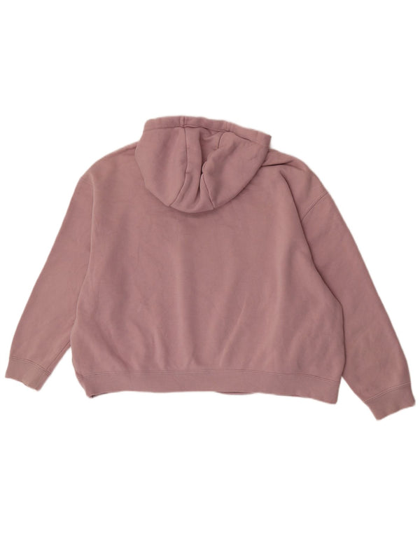Nike Womens Graphic Oversized Hoodie Pullover UK 16 Große rosa Baumwolle