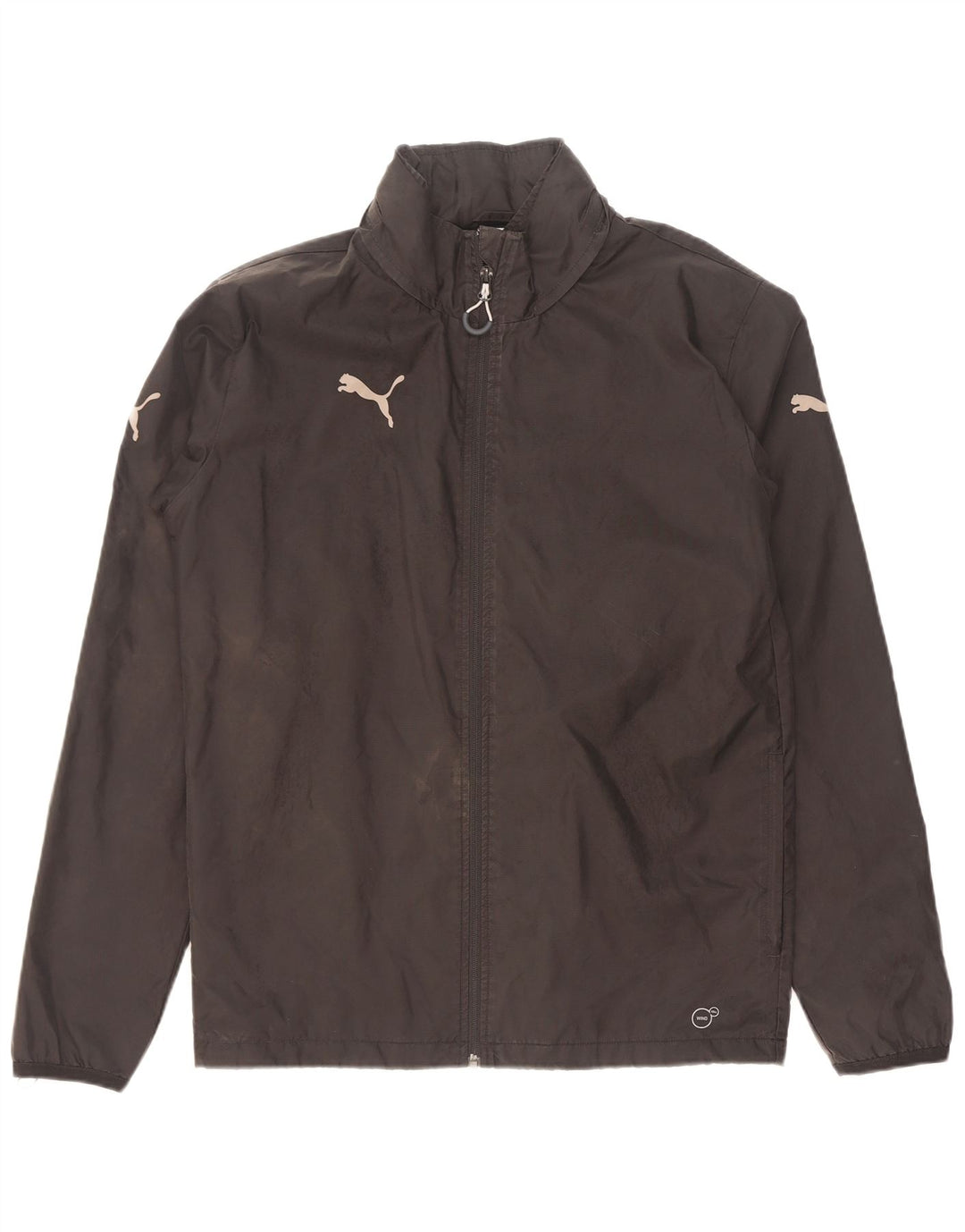 Puma Herren-Regenjacke mit Kapuze, UK 36, kleines schwarzes Nylon