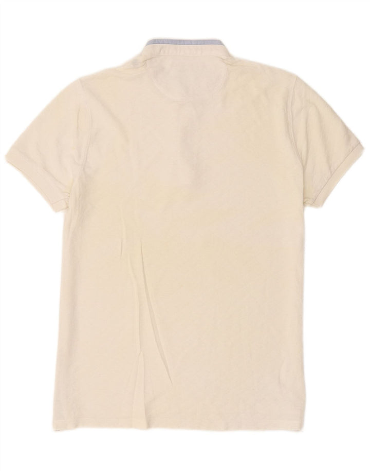 Massimo Dutti Herren-Poloshirt, Mittelweiß, Farbblock