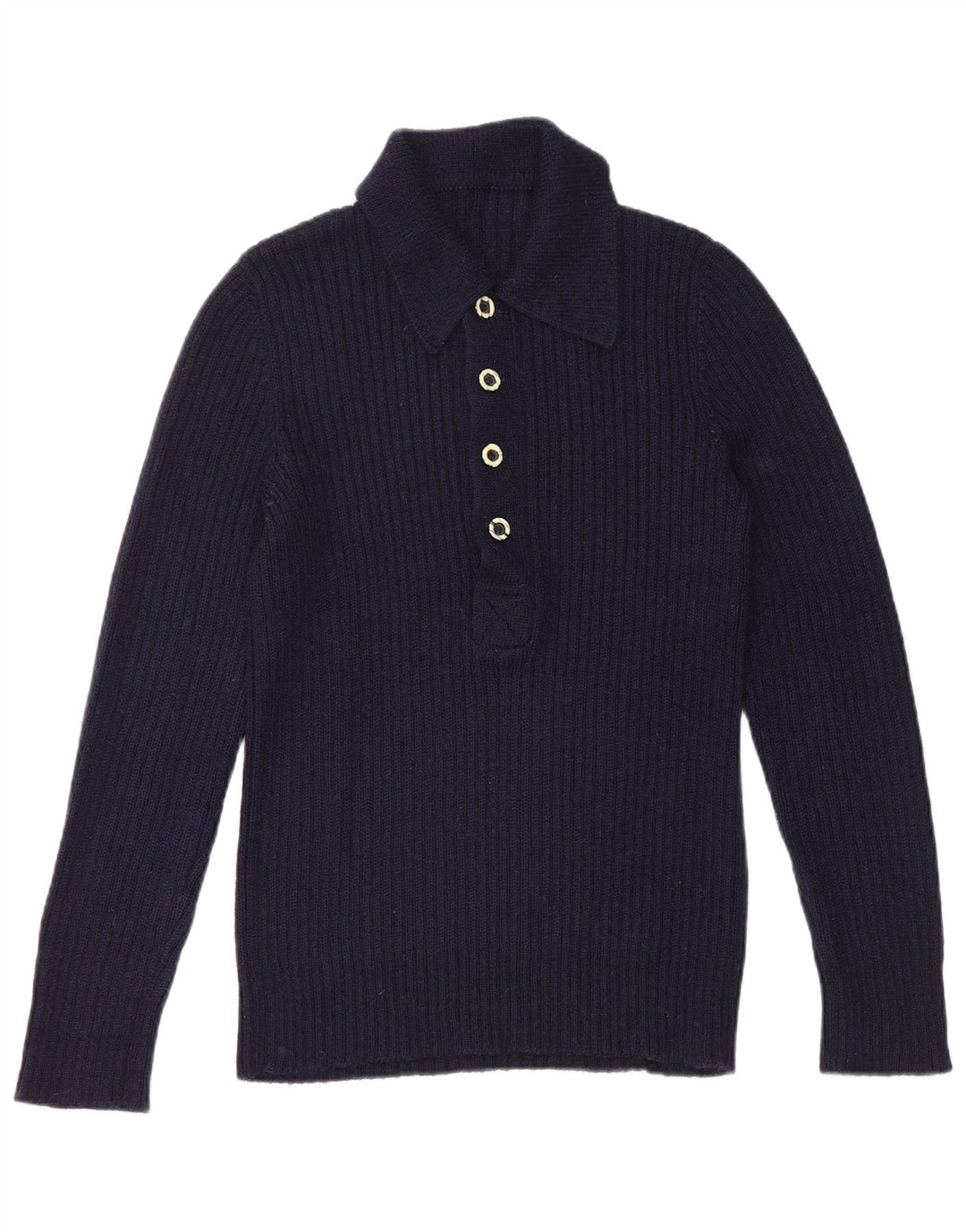 Vintage Herren Rollkragenpullover Pullover Klein Marineblau