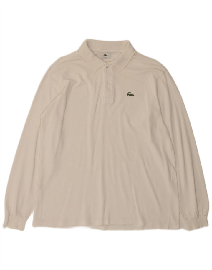 LACOSTE Herren-Langarm-Poloshirt, Größe 4, mittelweiße Baumwolle