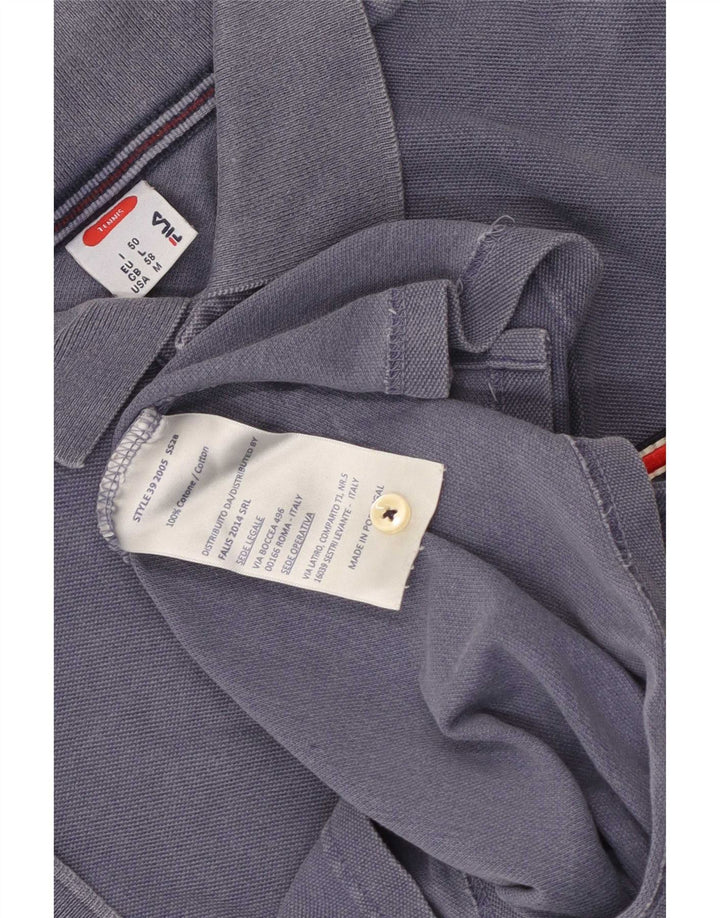 Fila Herren Poloshirt IT 58 Mittelblaue Baumwolle