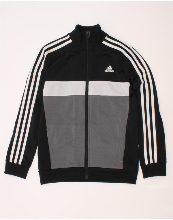 Adidas Jungen Aeroready Trainingsanzug Top Jacke 9–10 Jahre Schwarz Farbblock