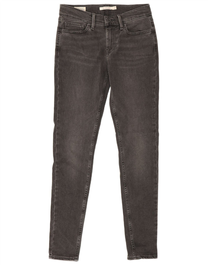 Levi's Damen 721 Skinny Jeans W27 L32 Graue Baumwolle