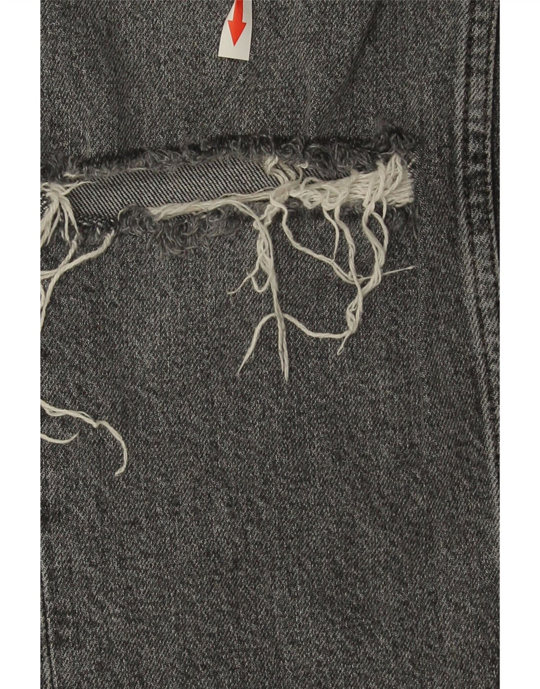 Zara Damen Distressed Straight Jeans EU 38 Small W28 L27 Graue Baumwolle