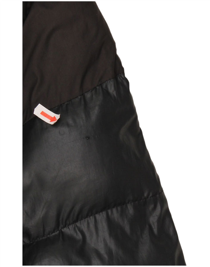 ADIDAS Wattierte Damenjacke mit Kapuze, UK 16, Größe L, Schwarz, Colourblock-Polyester