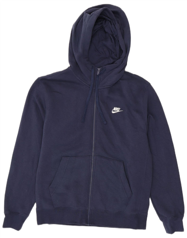 Nike Herren-Kapuzenpullover mit Reißverschluss, mittelmarineblaue Baumwolle