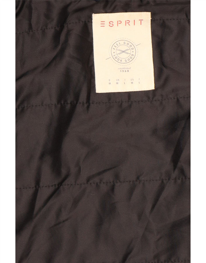 ESPRIT Damen-Windbreakerjacke mit Kapuze, UK 14, mittelschwarz kariert