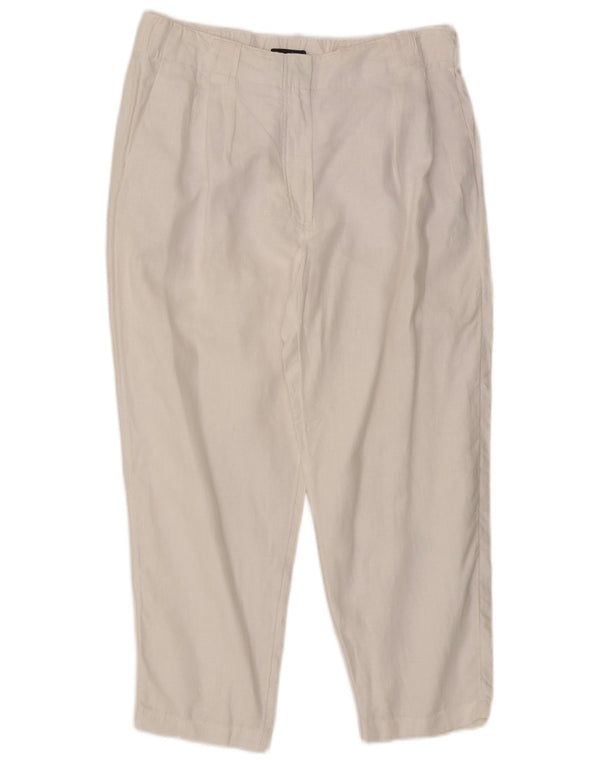 Marks & Spencer Damen-PEGged-Cropped-Hose UK 16 Large W32 L25 Weiß