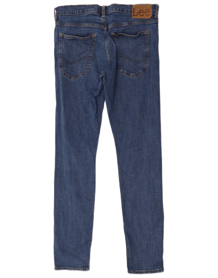 Lee Damen Luke Slim Jeans W31 L32 Blaue Baumwolle