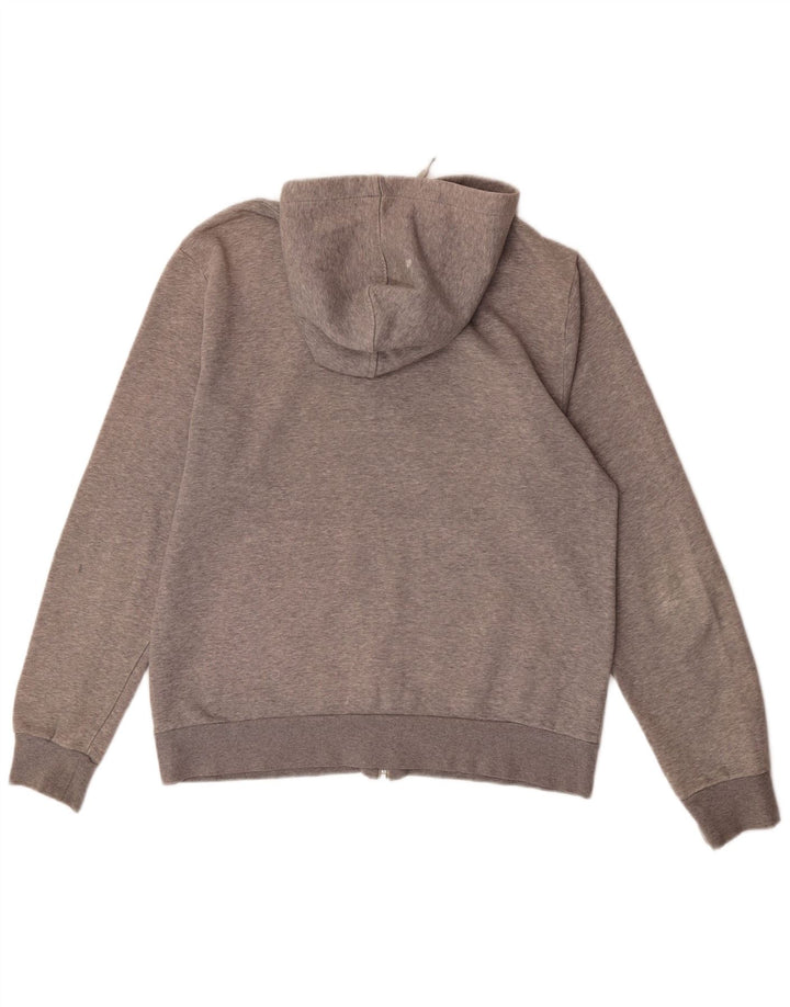 Puma Herren-Kapuzenpullover mit grafischem Reißverschluss, mittelgraue Baumwolle